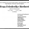 Wachsmann Friederke 1911-1989 Todesanzeige